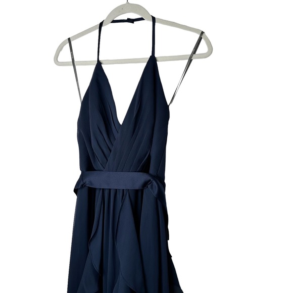 Vera Wang Ruffle Chiffon Formal Evening Gown Dress Size 4 - Picture 5 of 13